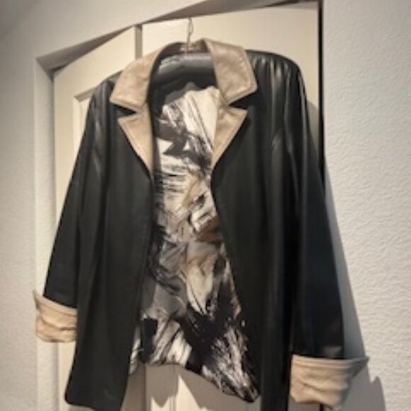 Italian Leather Jacket, Size 10 - Picture 1 of 4